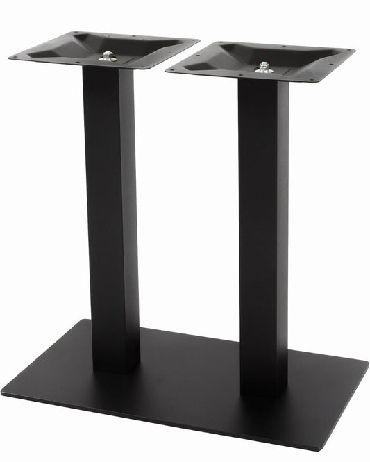 Doppel-Tischgestell aus Stahl – 72 cm Höhe, schwarz pulverbeschichtet – für Tischplatten bis 160 × 80 cm.
