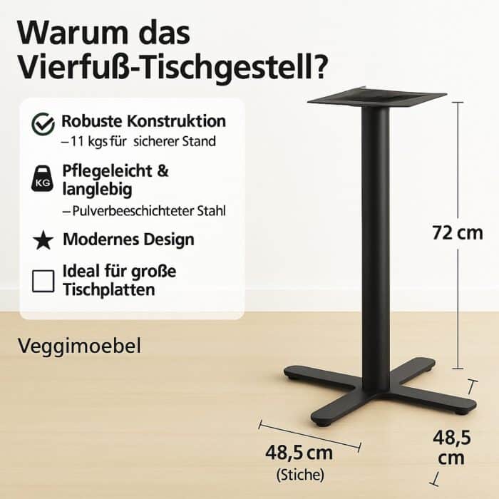 Gastro Tischgestell kompakt TBC-310ST aus Stahl