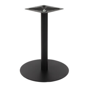 Tischgestell rund, Metall schwarz – Modell TBC31056R – Esstischgestell 72 cm Höhe, Bodenplatte Ø 56 cm, 21 kg, für Tischplatten bis Ø 130 cm / 130x130 cm