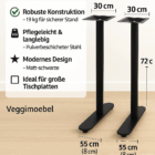 Doppeltischgestell Gastronomie – Modell TBC313-ED