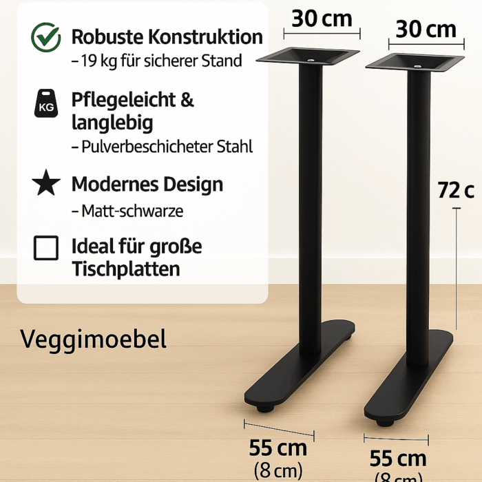 Doppeltischgestell Gastronomie – Modell TBC313-ED